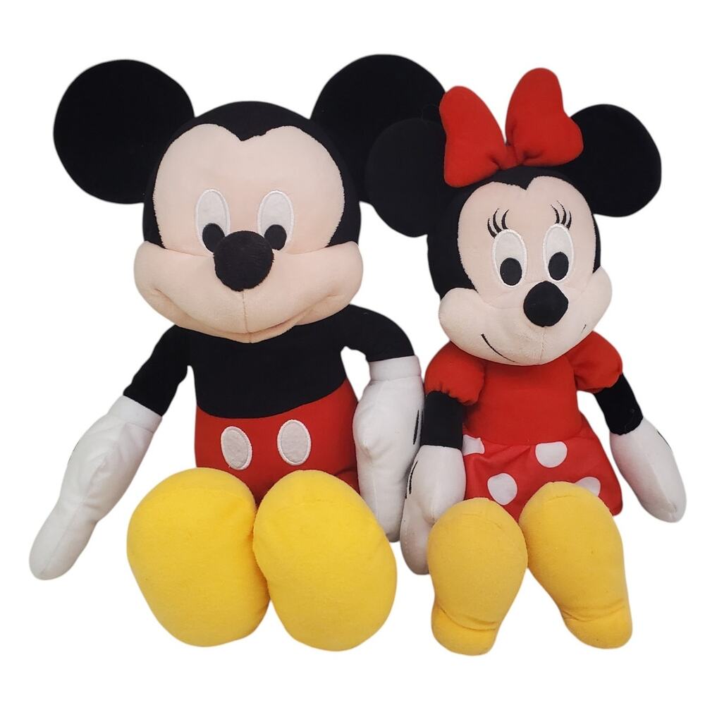 Disney World Mickey Mouse Minnie Mouse Plush 13"
